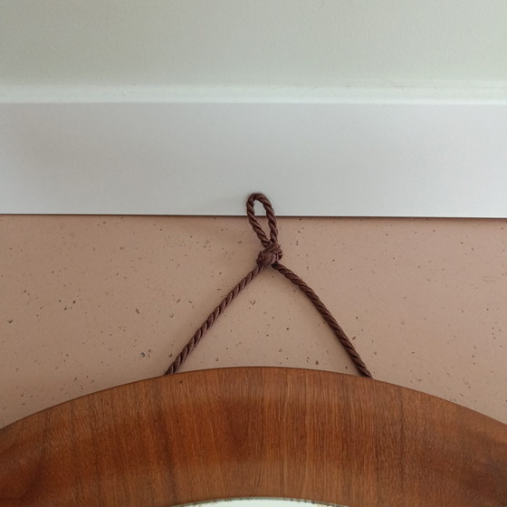 Image 1 of Specchio rotondo in legno vintage
