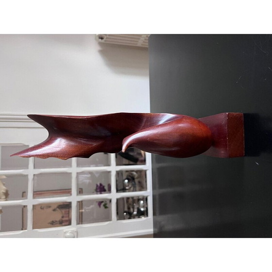 Image 1 of Scandinavian vintage bird sculpture in teak, 1960