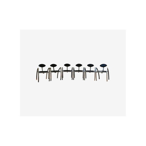 Set of 6 vintage dining chairs by Kai Papritz, 1990