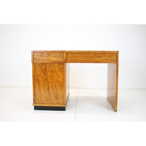Image 1 of Vintage Art Deco wooden desk, Czechoslovakia 1930