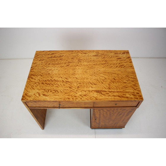 Image 1 of Vintage Art Deco wooden desk, Czechoslovakia 1930