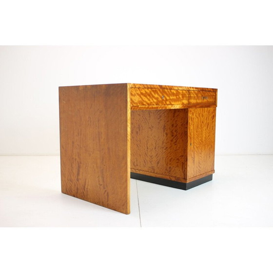 Image 1 of Vintage Art Deco wooden desk, Czechoslovakia 1930