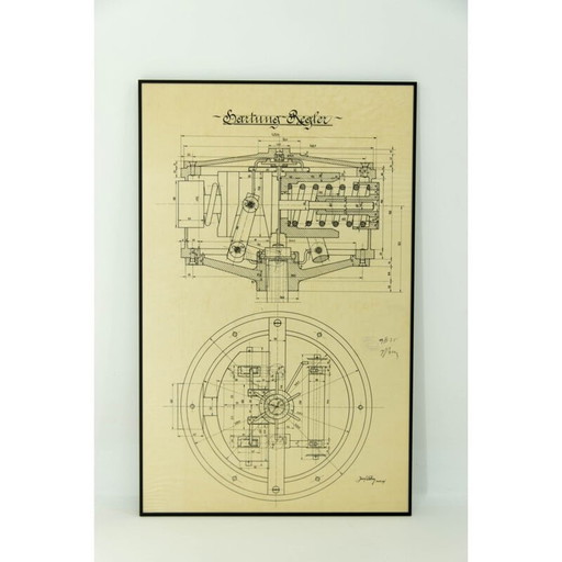 Dibujo antiguo del regulador Hartungs, 1925