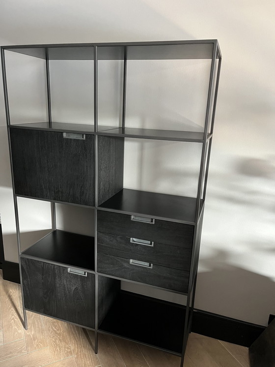 Image 1 of Modern Half Open Wall Cabinet Black