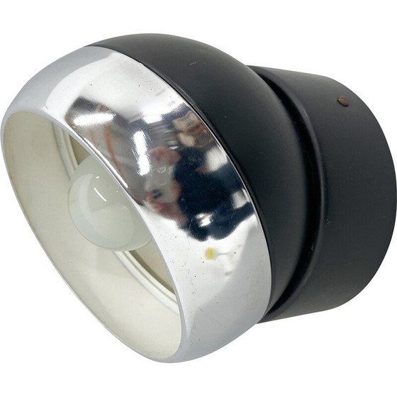 Image 1 of Vintage ceiling lamp in metal with chrome rim by Napako, Czechoslovakia 1980