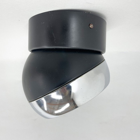 Image 1 of Vintage ceiling lamp in metal with chrome rim by Napako, Czechoslovakia 1980