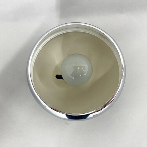 Image 1 of Vintage ceiling lamp in metal with chrome rim by Napako, Czechoslovakia 1980