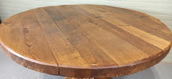 Image 1 of Wabi Sabi solid oak dining table, round