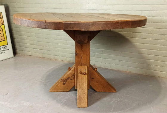 Image 1 of Wabi Sabi solid oak dining table, round