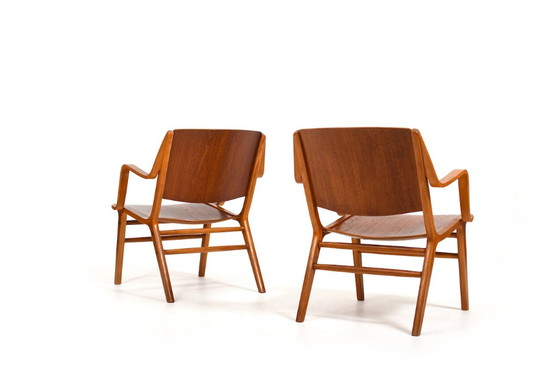 Image 1 of AX-Chairs in Teak by Orla Mølgaard & Peter Hvidt for Fritz Hansen, 1950s, Set of 2