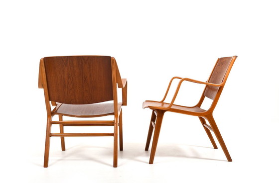 Image 1 of AX-Chairs in Teak by Orla Mølgaard & Peter Hvidt for Fritz Hansen, 1950s, Set of 2