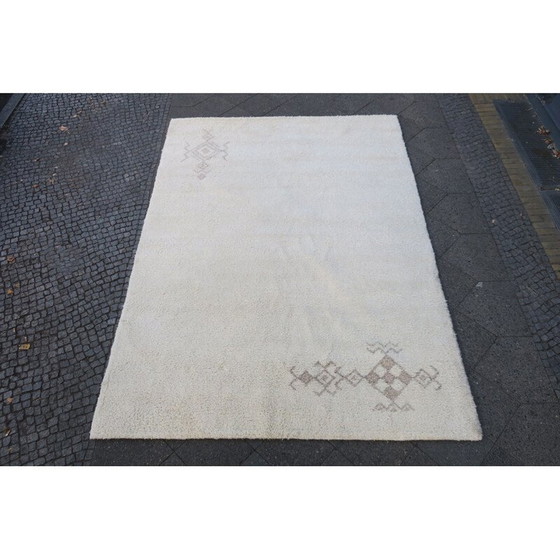 Image 1 of Vintage hand-knotted wool carpet from Beni Ourain, Morocco