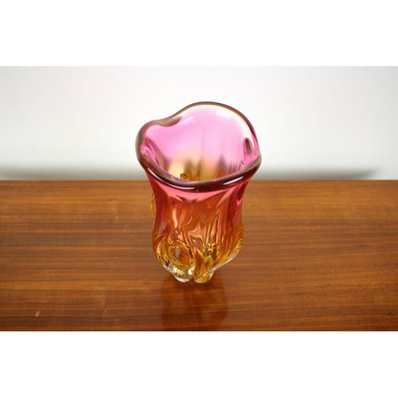 Image 1 of Vaso vintage in vetro di Josef Hospodka, Cecoslovacchia 1960