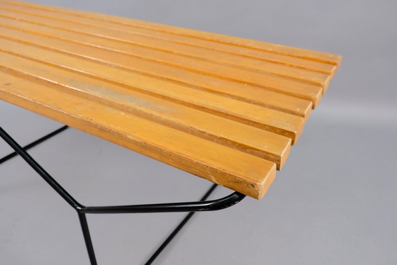 Image 1 of Vintage flower bench made from wooden slats