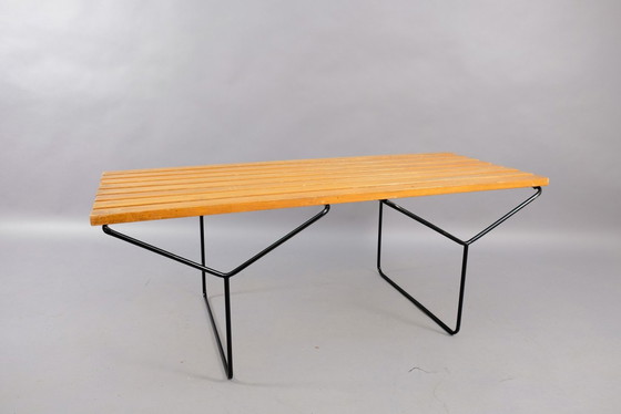 Image 1 of Vintage flower bench made from wooden slats