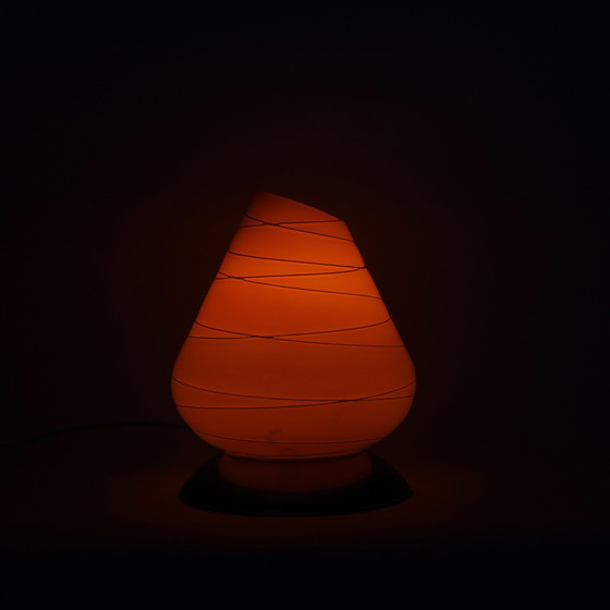 Image 1 of Lampada da tavolo in vetro vintage