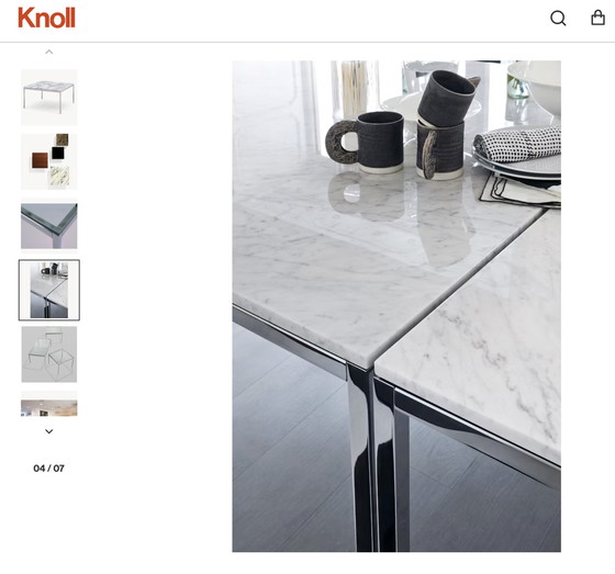 Image 1 of Florence Knoll Carrara Marble