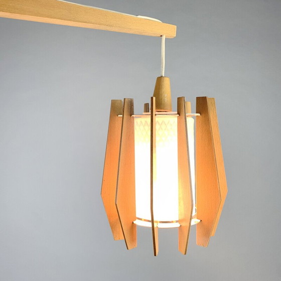 Image 1 of Vintage wooden wall lamp by Drevo Humpolec, Czechoslovakia 1960