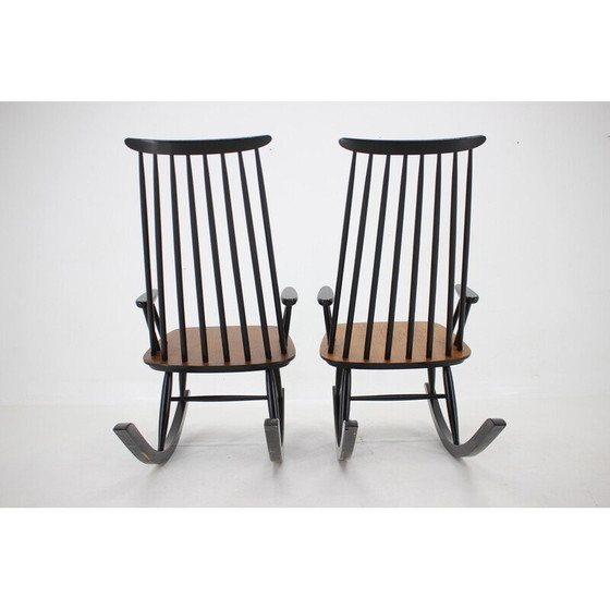 Image 1 of Pair of vintage Varjosen Puunjalostus beechwood rocking chairs, Finland 1960s