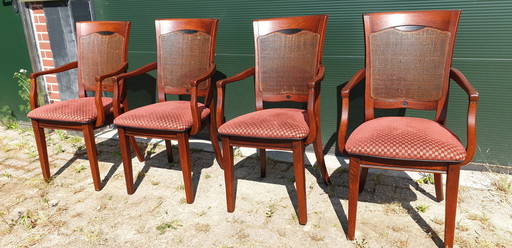 4x Bannink Art Nouveau Dining Room Armchairs