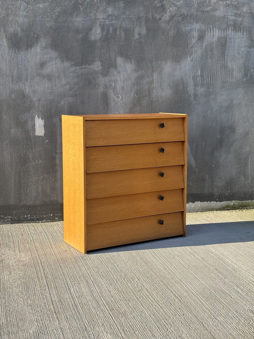 Vintage Shoe Cabinet Black Handles, 70s