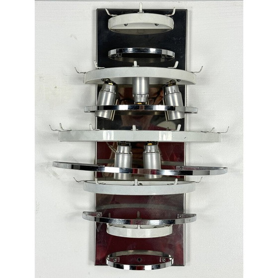 Image 1 of Set of 4 vintage clear Murano glass elements wall lamps, Italy 1970s