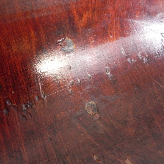 Image 1 of Cafe Bench With Curved Plywood Seat, Early 20th Century