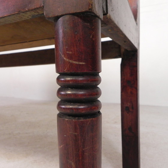 Image 1 of Cafe Bench With Curved Plywood Seat, Early 20th Century