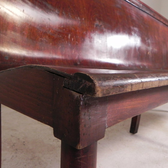 Image 1 of Cafe Bench With Curved Plywood Seat, Early 20th Century