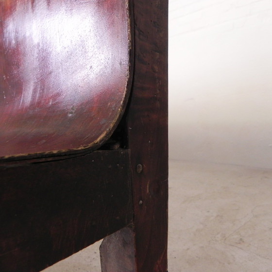 Image 1 of Cafe Bench With Curved Plywood Seat, Early 20th Century