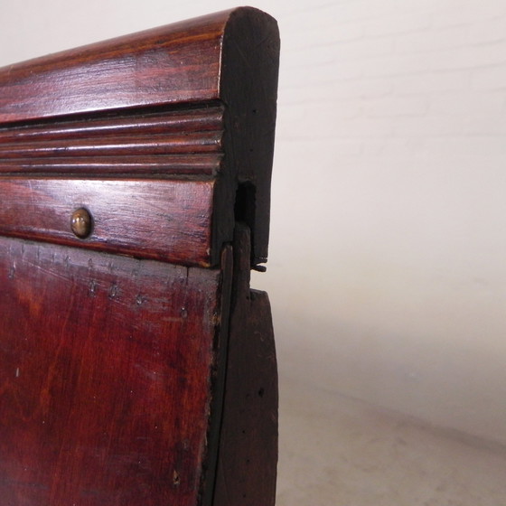 Image 1 of Cafe Bench With Curved Plywood Seat, Early 20th Century