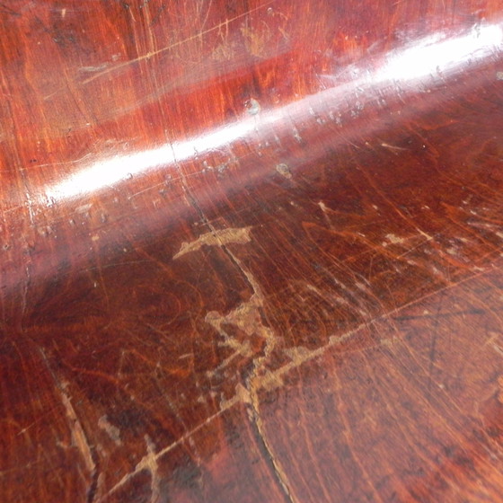 Image 1 of Cafe Bench With Curved Plywood Seat, Early 20th Century