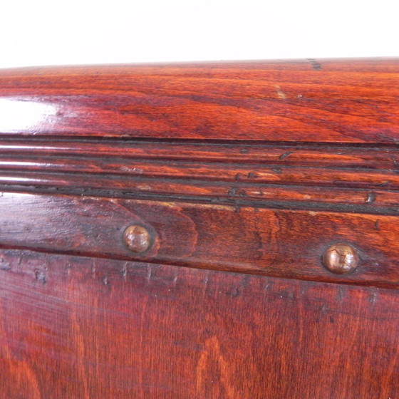 Image 1 of Cafe Bench With Curved Plywood Seat, Early 20th Century