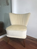 Velvet upholstered club chair
