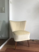 Velvet upholstered club chair