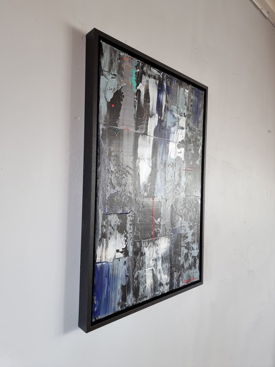 Image 1 of Frances Eckhardt - Peinture abstraite moderne 40x60 + cadre 2/2