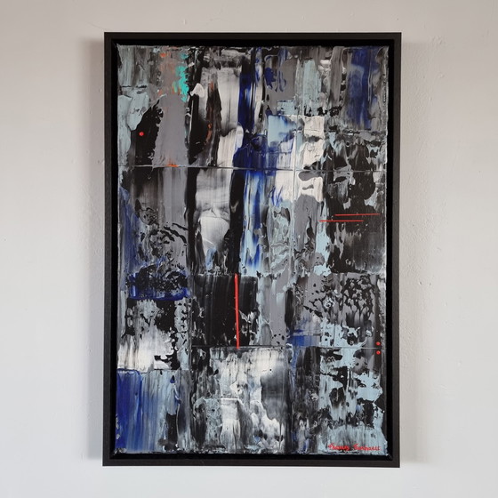 Image 1 of Frances Eckhardt - Peinture abstraite moderne 40x60 + cadre 2/2