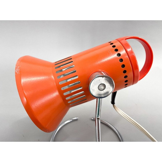 Image 1 of Pair of vintage chrome and metal table lamps for Chirana, 1970