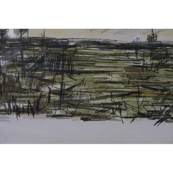 Image 1 of Litografia d'epoca di Bengt Olson, Svezia 1960