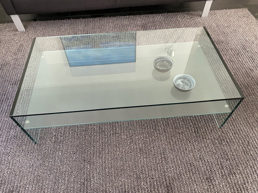 Glass coffee table