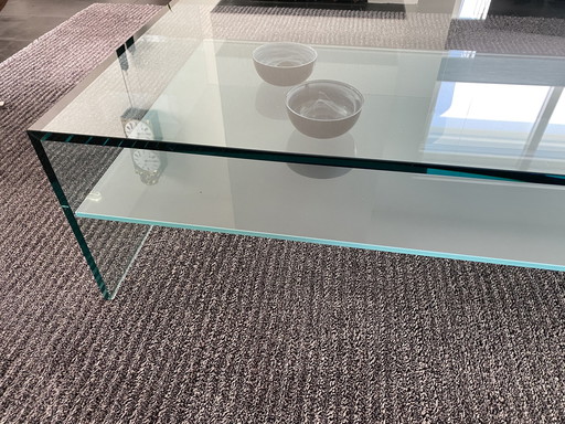 Glass coffee table