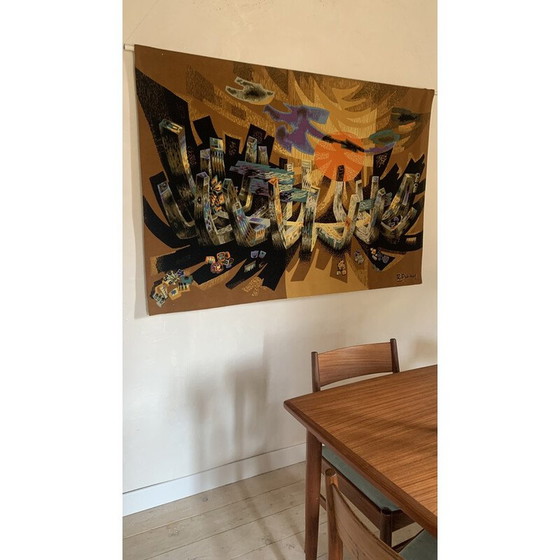 Image 1 of Vintage tapestry “Lumière Marine” by Robert Debiève