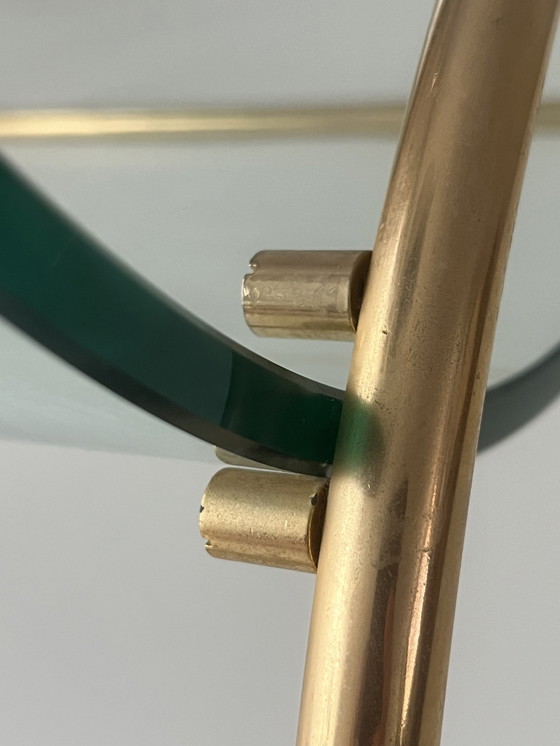 Image 1 of Gallotti and Radice Italian magazine rack brass and glass