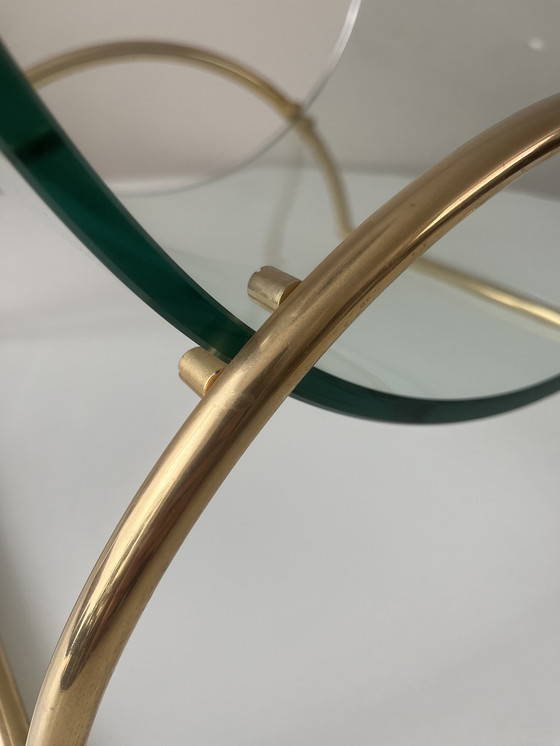 Image 1 of Gallotti and Radice Italian magazine rack brass and glass