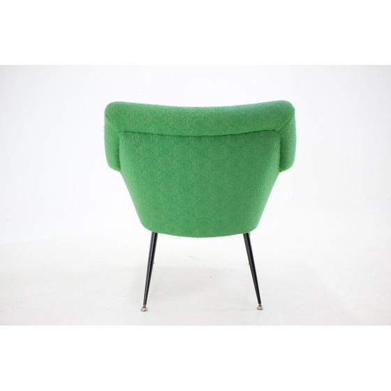 Image 1 of Vintage armchair in green fabric, Italy 1960s