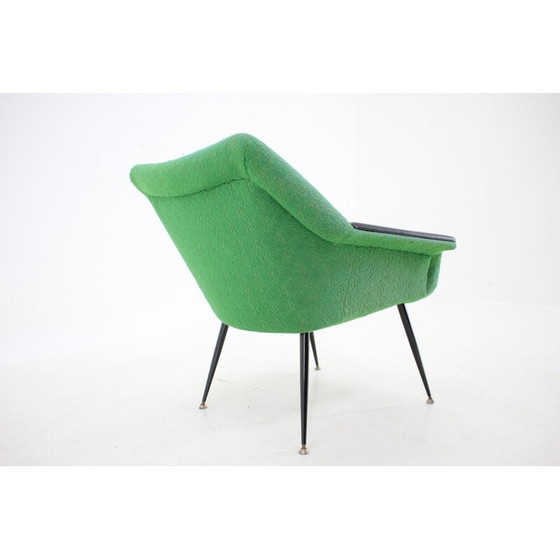 Image 1 of Vintage armchair in green fabric, Italy 1960s