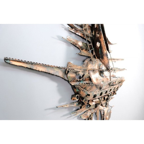 Image 1 of Vintage metal wall sculpture by M. Di Giovanni, Germany 1979
