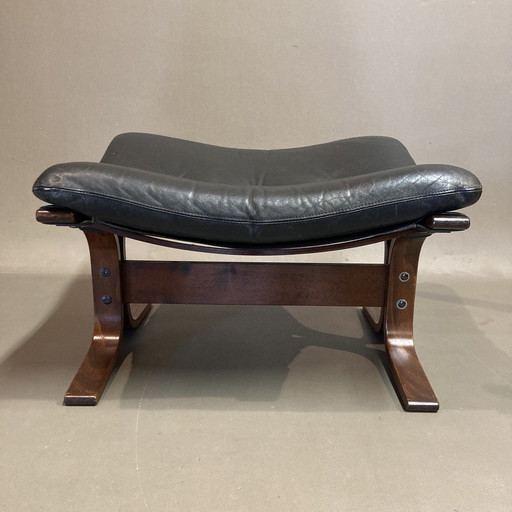 Leather Ottoman "Scandinavian Design" 1960