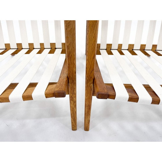 Image 1 of Pair of vintage oak armchairs by Jan Vaněk, Czechoslovakia 1970