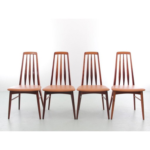 Set of 4 vintage rosewood chairs model "Eva" by Niels Koefoed, 1964